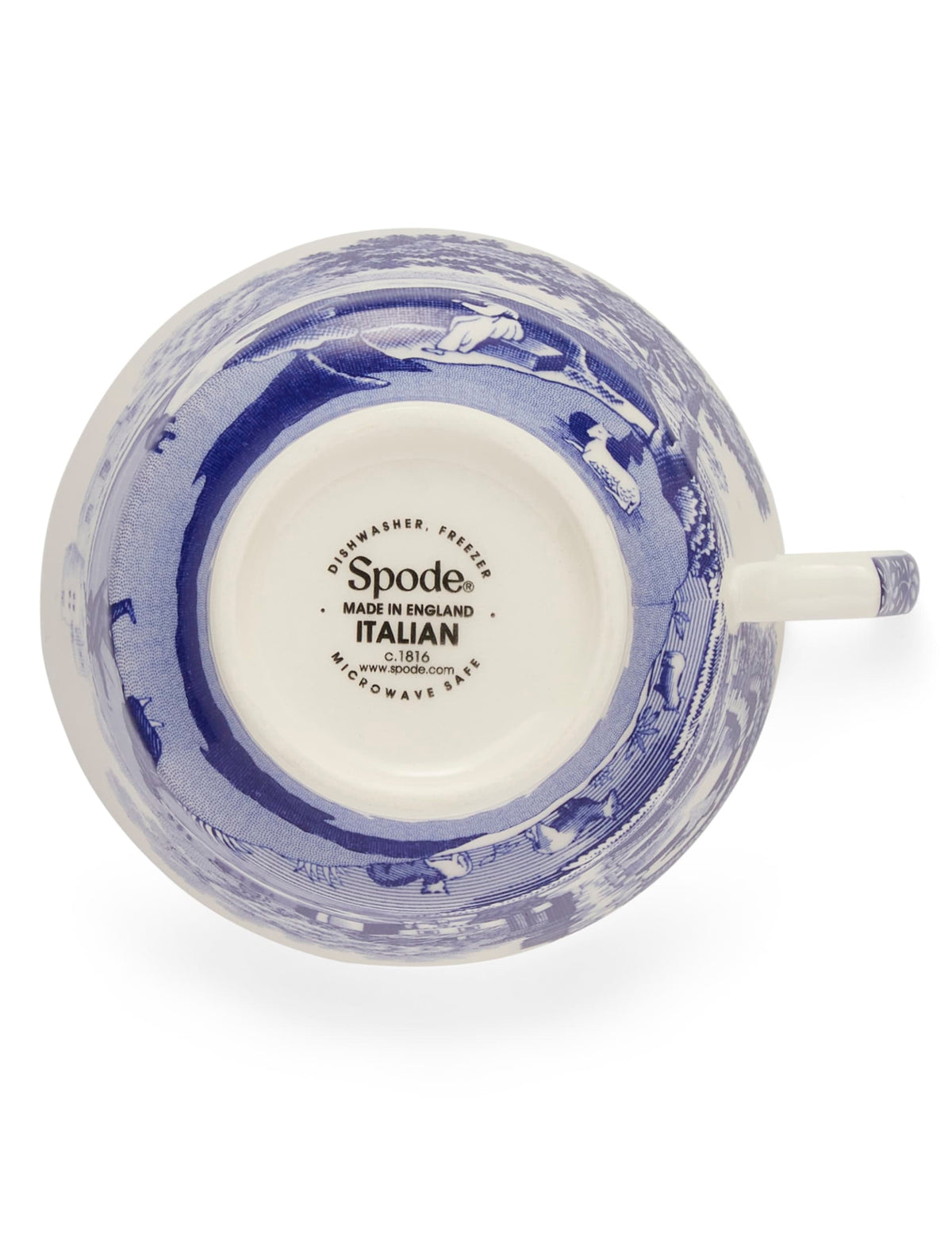 Spode Blue Italian cups and saucers set of 4 (British brand)