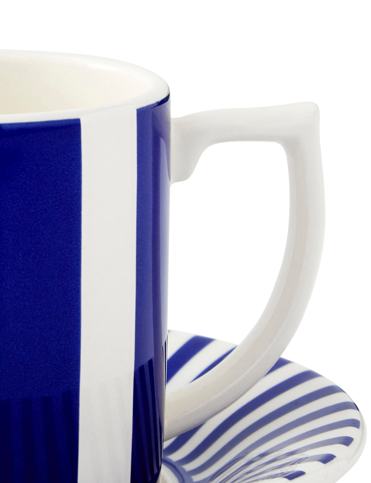 Spode Steccato espresso cup and saucer set of 4 (British brand)