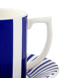 Spode Steccato espresso cup and saucer set of 4 (British brand)