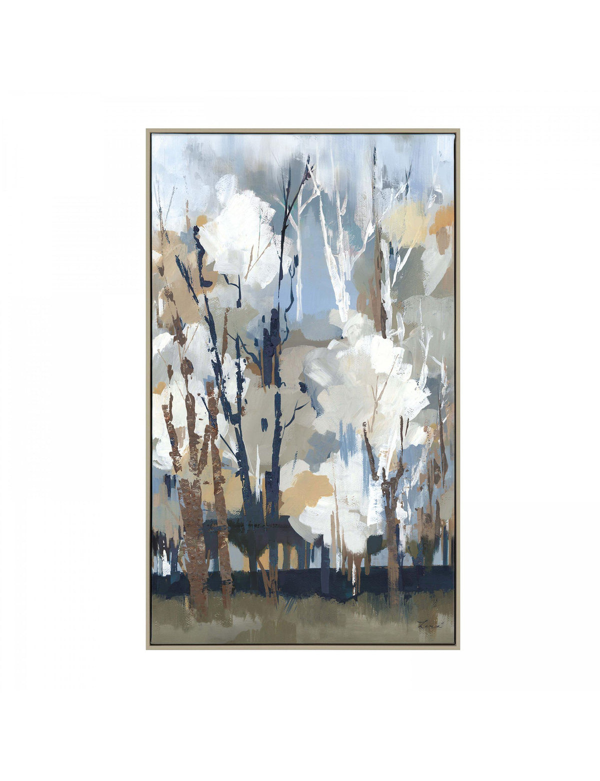 Gallery Direct framed canvas of birch trees (British brand)