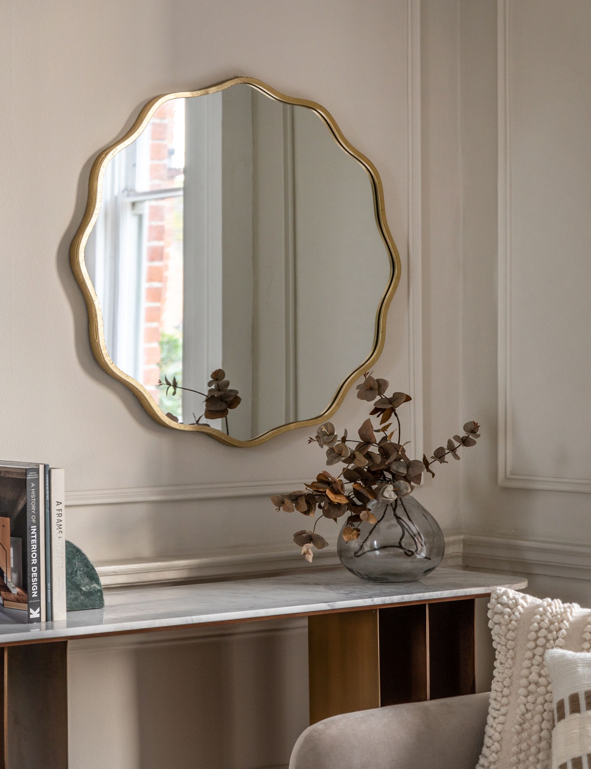 Gallery Direct Sloane round wall mirror 82cm - British product