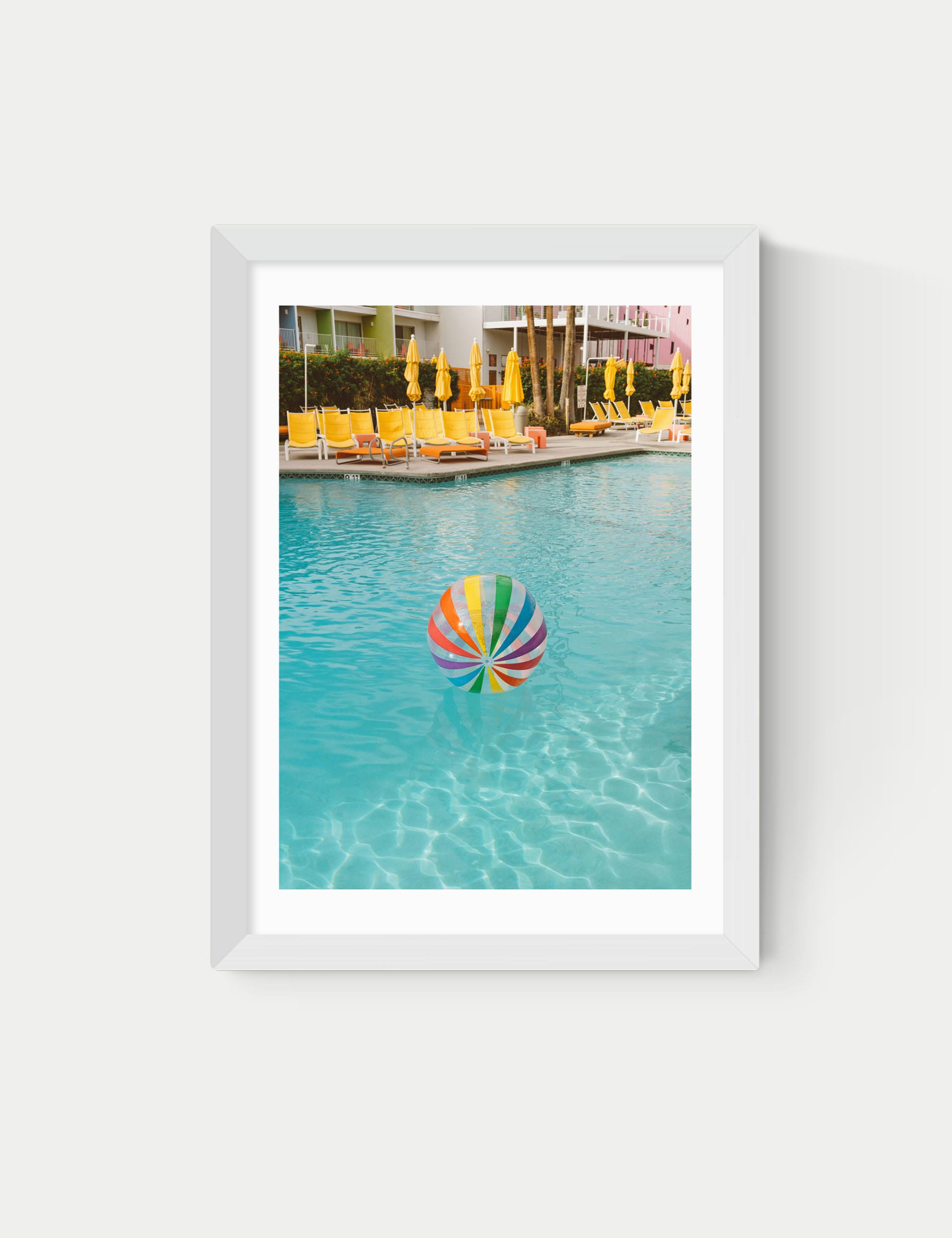 East End Prints Palm Springs Pool Day framed art, imported from the UK