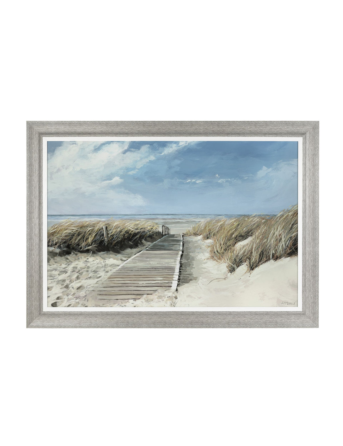 Gallery Direct framed seascape canvas 74x104cm (British brand)