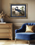 Gallery Direct framed art print Louisiana Heron large (British brand)