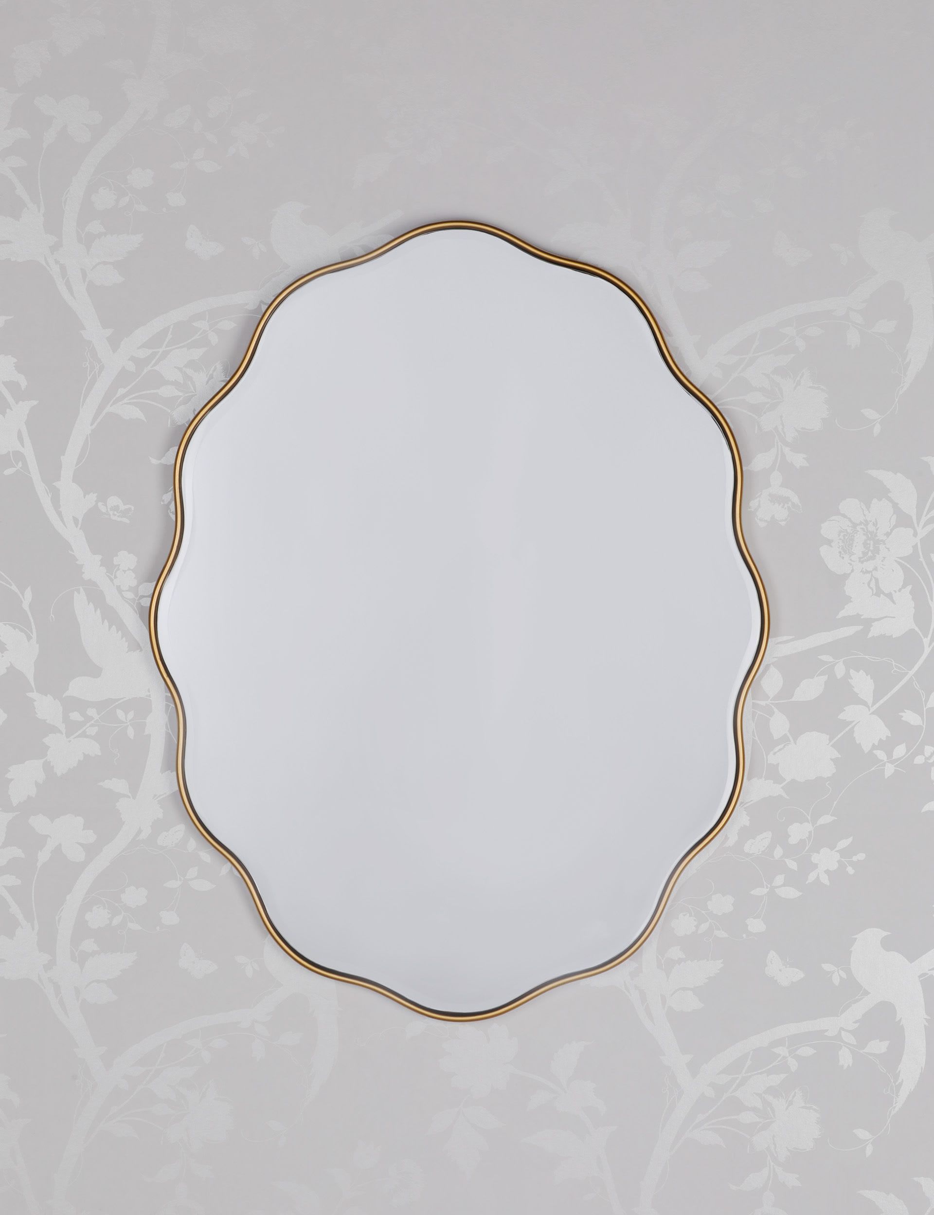 Laura Ashley oval wall mirror with gold frame 71x55cm, imported from the UK