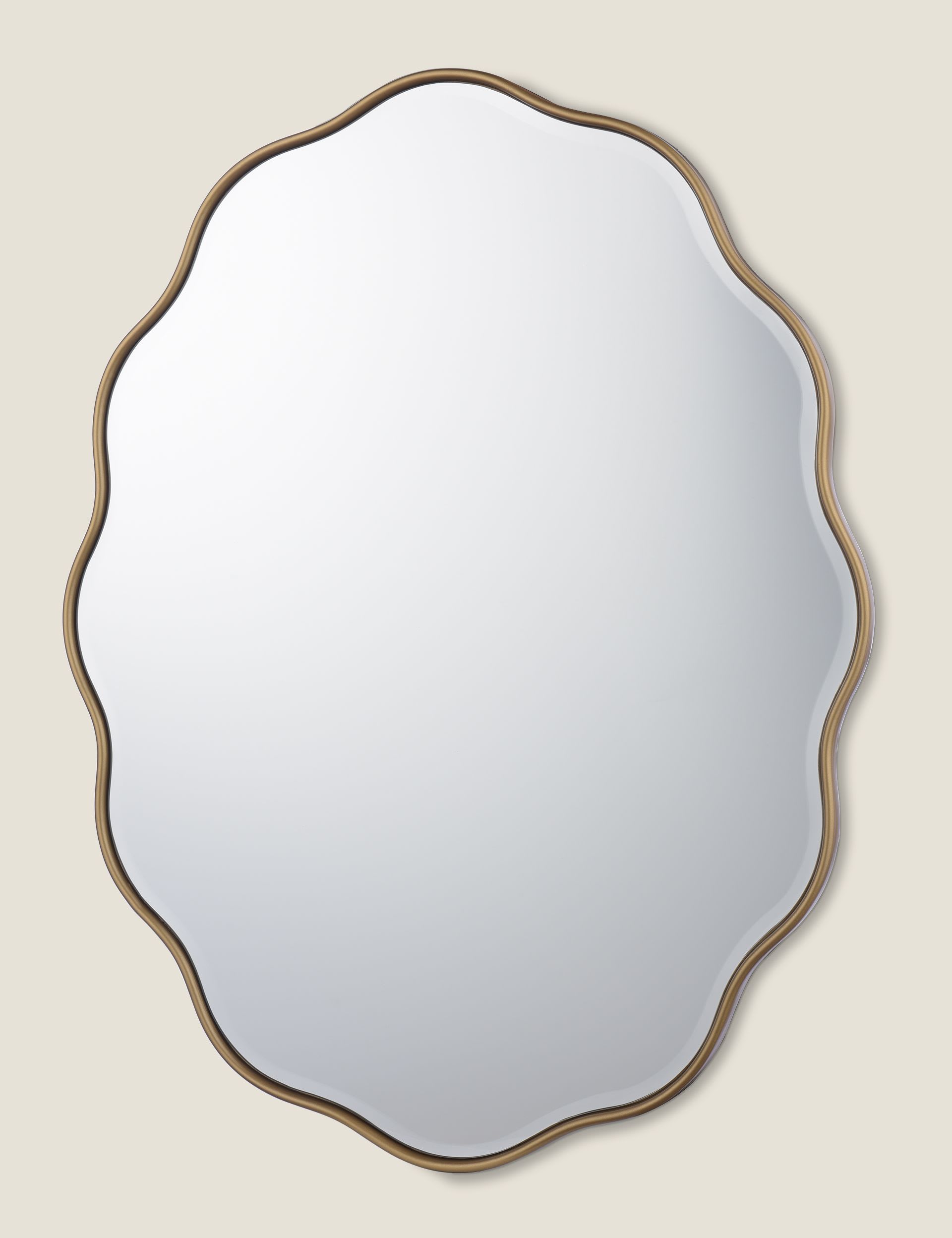 Laura Ashley oval wall mirror with gold frame 71x55cm, imported from the UK