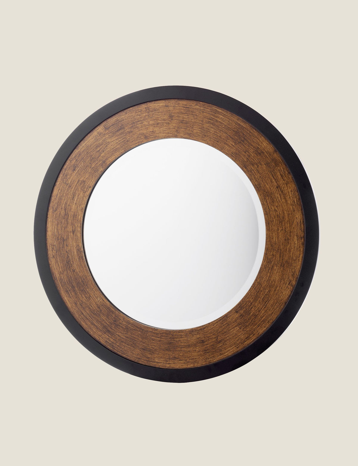 Laura Ashley Cara round wall mirror with bronze finish, UK version