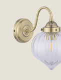 Laura Ashley Whitham fluted glass wall light, UK version