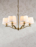 Laura Ashley Hemsley 6-light pleated silk chandelier - (British brand)