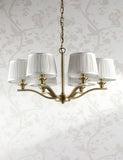 Laura Ashley Hemsley 6-light pleated silk chandelier - (British brand)