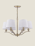 Laura Ashley Hemsley 6-light pleated silk chandelier - (British brand)