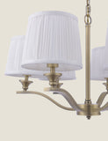 Laura Ashley Hemsley 6-light pleated silk chandelier - (British brand)