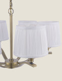 Laura Ashley Hemsley 6-light pleated silk chandelier - (British brand)