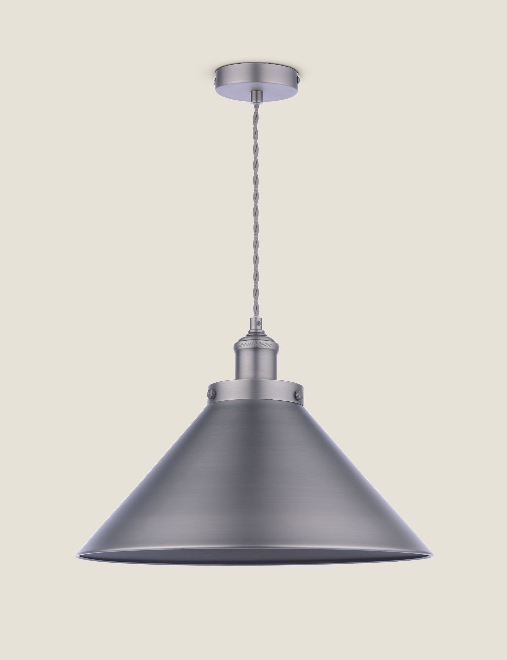 Laura Ashley Rufus Metal Cone Pendant Light, UK version