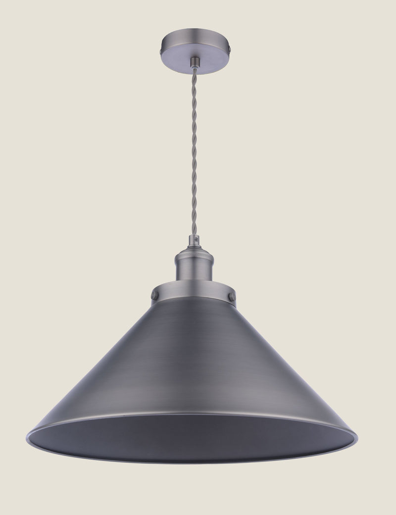 Laura Ashley Rufus Metal Cone Pendant Light, UK version