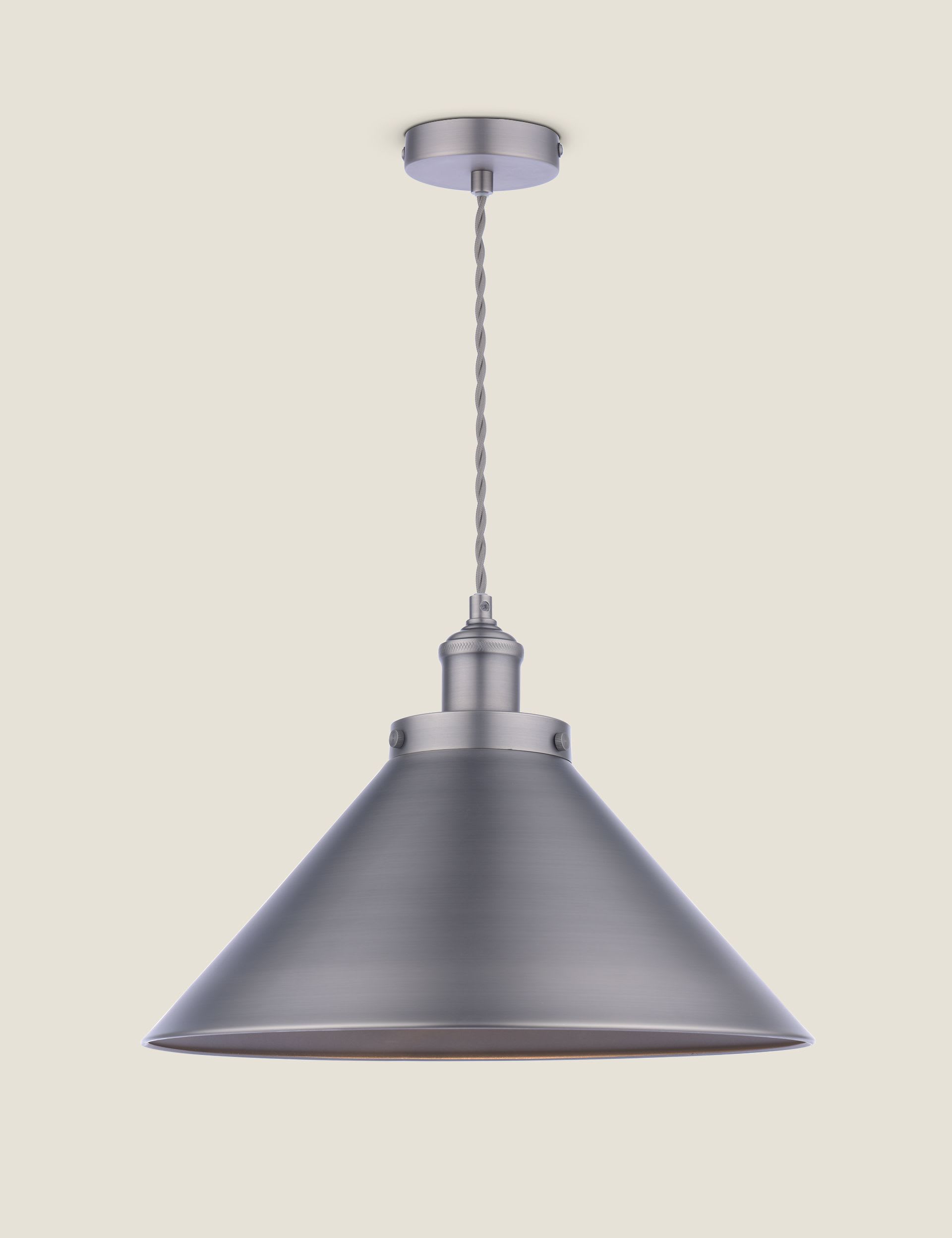 Laura Ashley Rufus Metal Cone Pendant Light, UK version