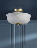 Laura Ashley Cossington glass semi flush ceiling light, UK version