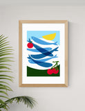 East End Prints sardines framed wall art (British brand)