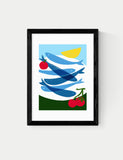 East End Prints sardines framed wall art (British brand)