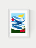 East End Prints sardines framed wall art (British brand)