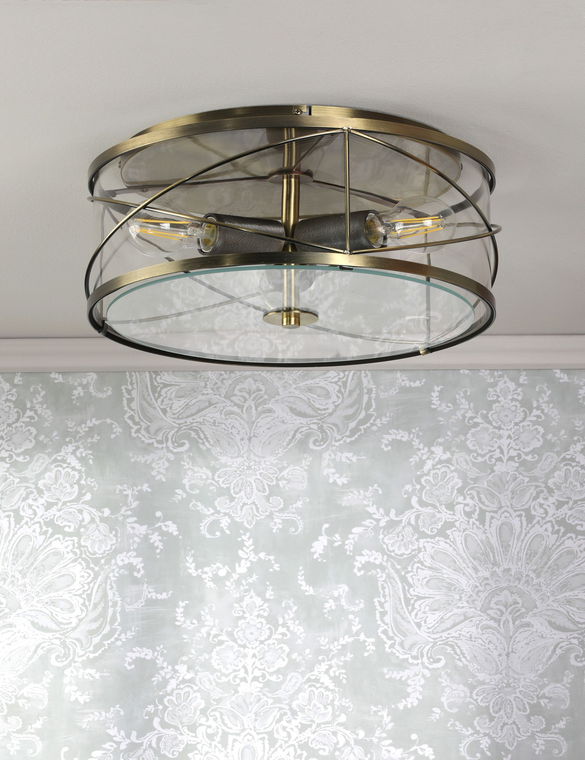 Laura Ashley Beckworth flush ceiling light, UK version