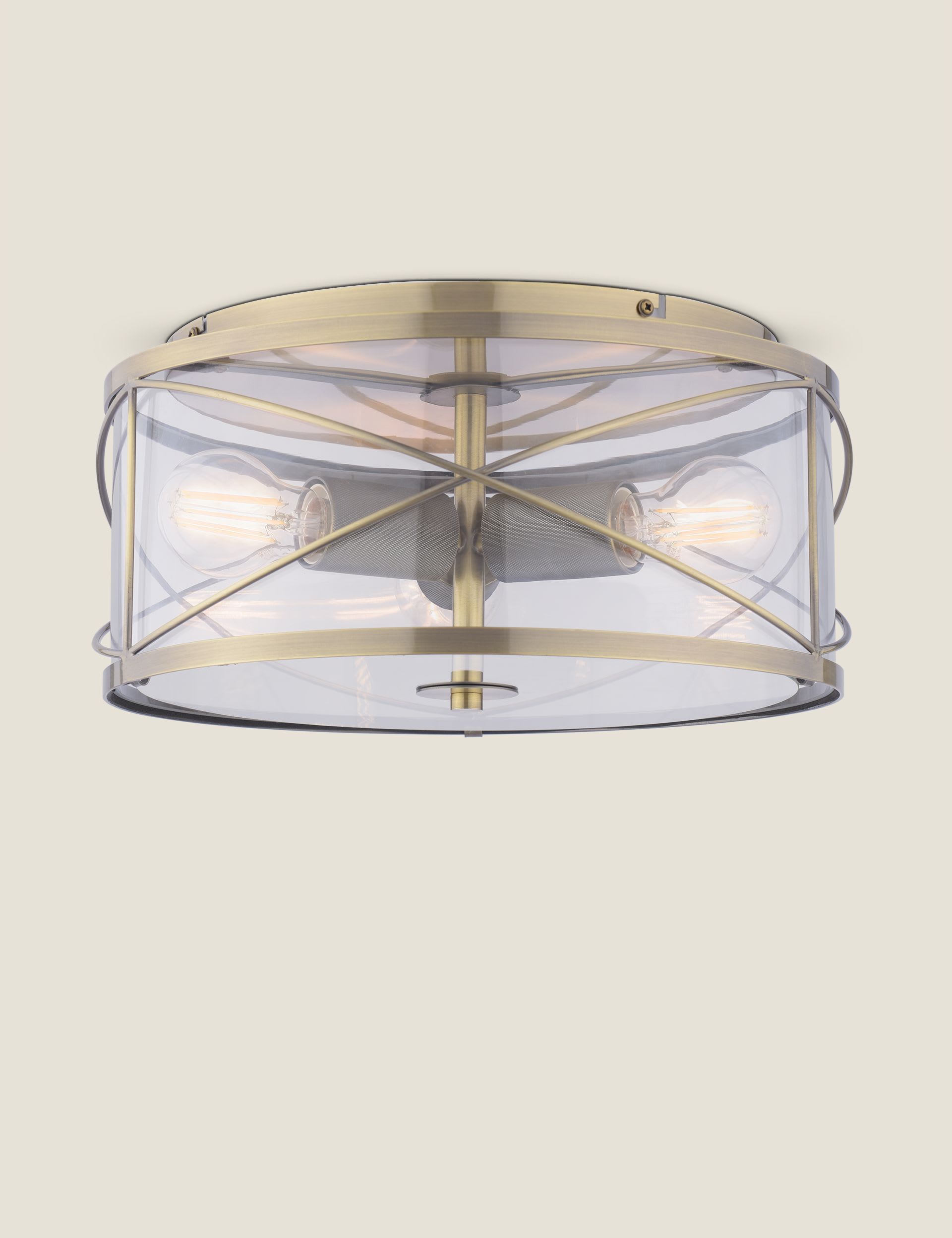 Laura Ashley Beckworth flush ceiling light, UK version