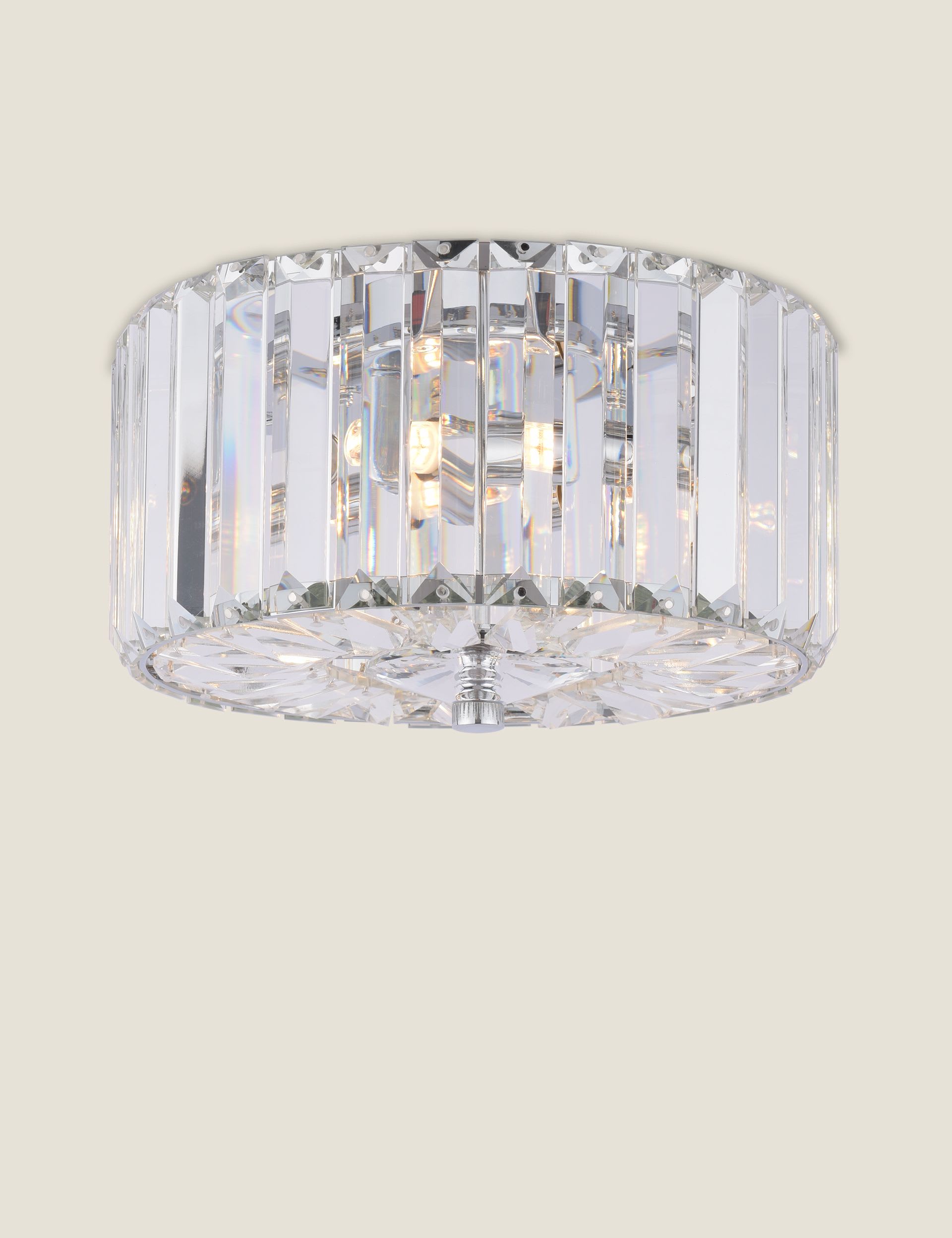Laura Ashley Fernhurst crystal flush ceiling light imported from the UK