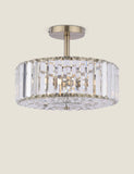 Laura Ashley Fernhurst crystal semi flush ceiling light 34cm, imported from the UK
