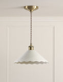 Laura Ashley Daws ceramic scallop pendant light (British brand)