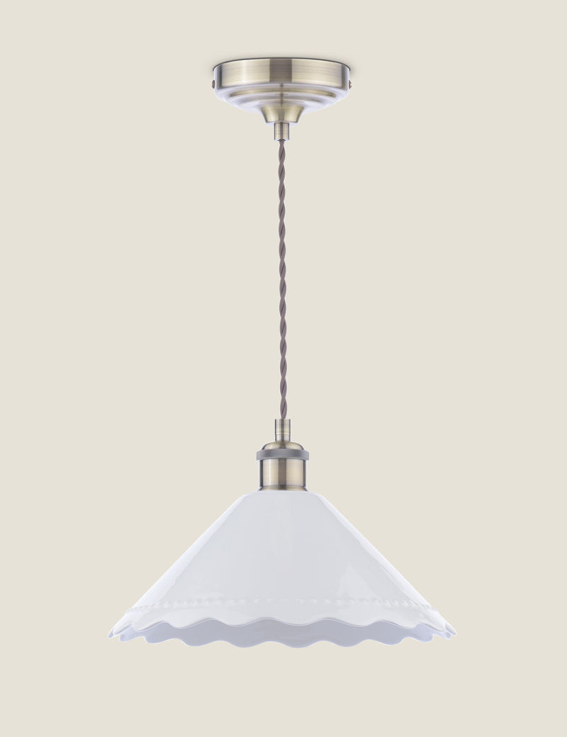 Laura Ashley Daws ceramic scallop pendant light (British brand)