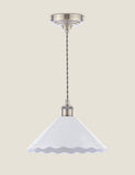 Laura Ashley Daws ceramic scallop pendant light (British brand)