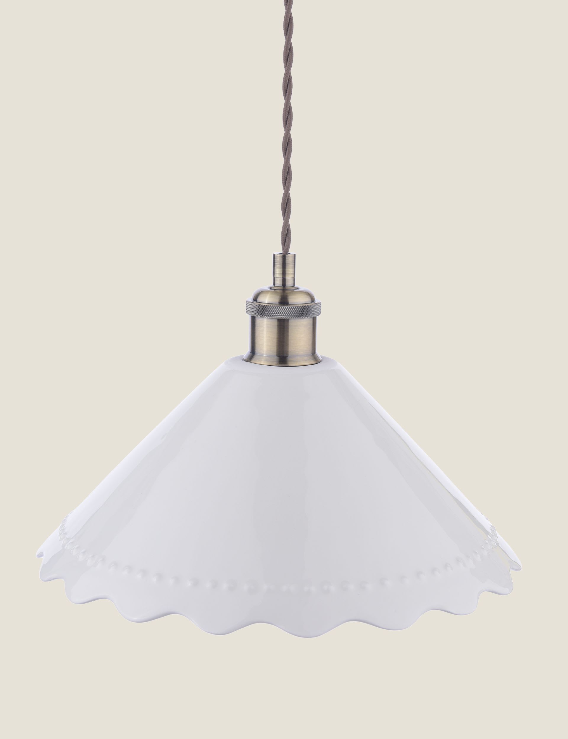 Laura Ashley Daws ceramic scallop pendant light (British brand)