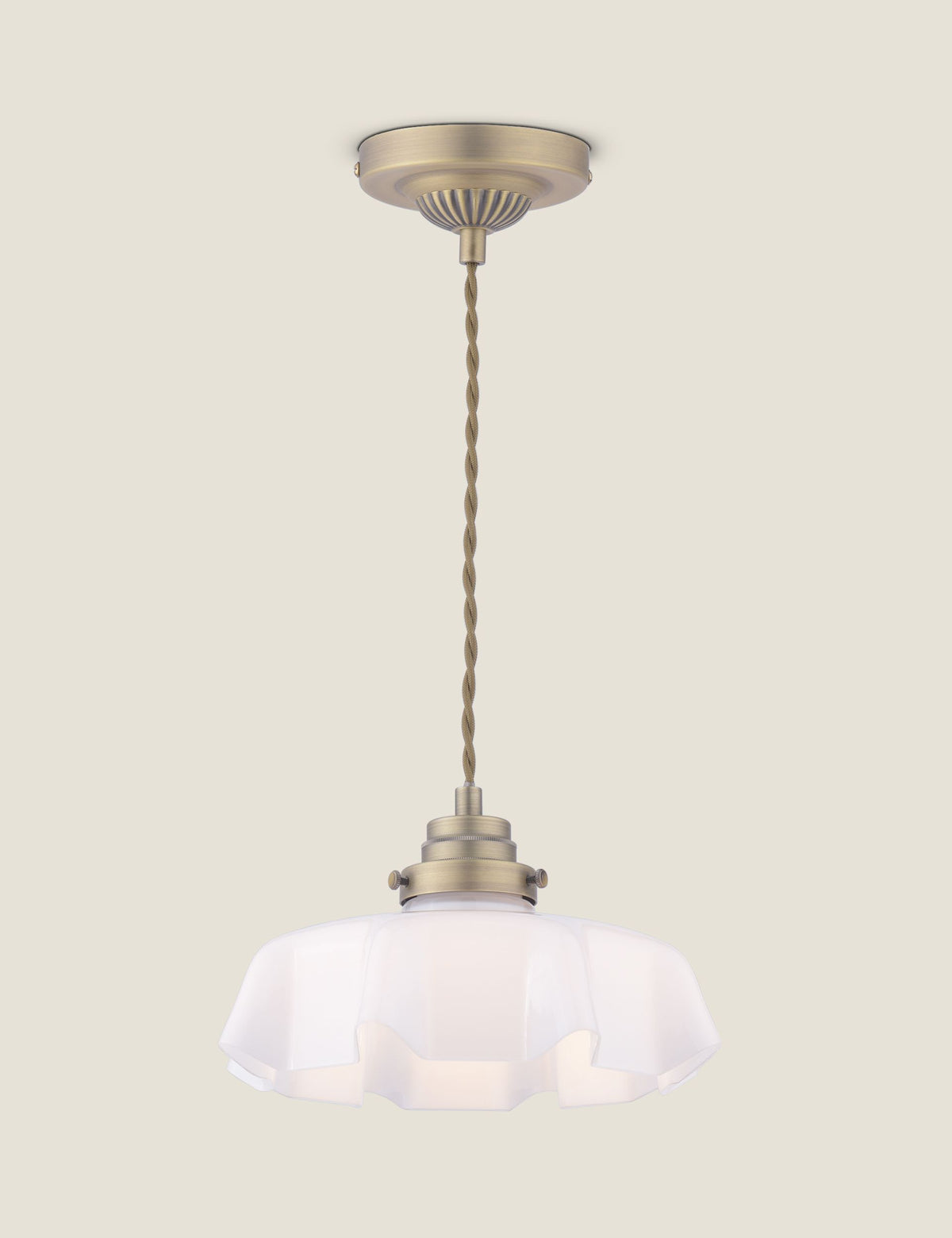 Laura Ashley Banham fluted glass pendant light - British product