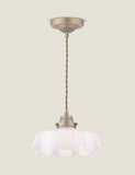 Laura Ashley Banham fluted glass pendant light - British product