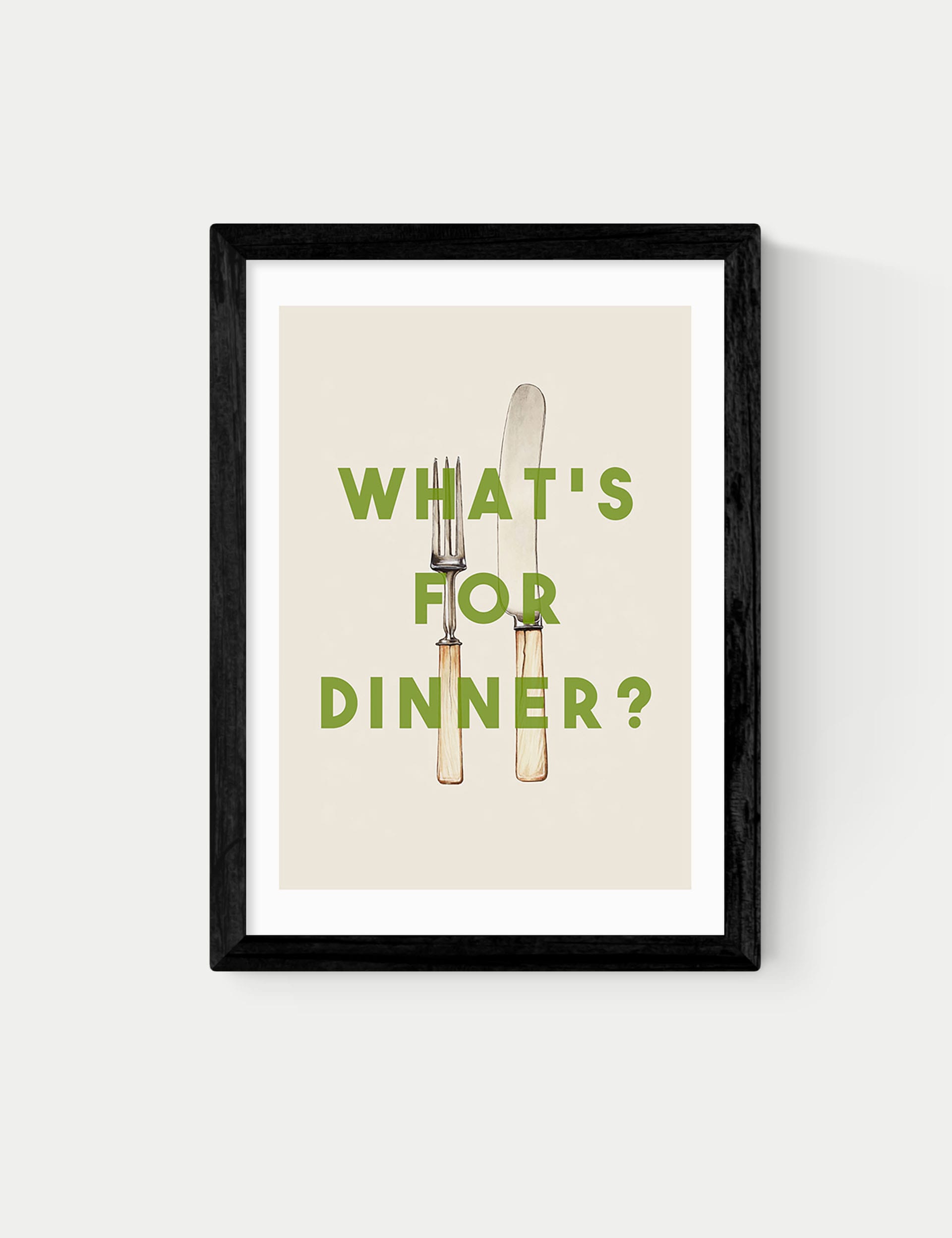 East End Prints What's For Dinner framed art (British brand)