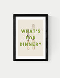 East End Prints What's For Dinner framed art (British brand)