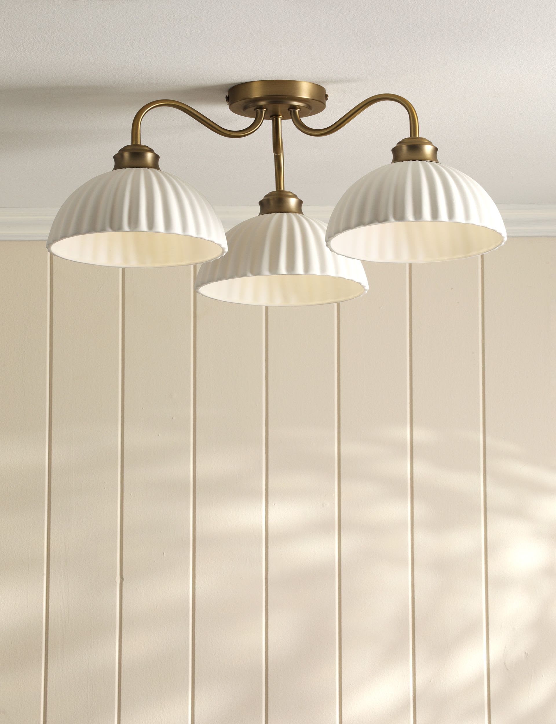 Laura Ashley Durford semi flush ceiling light 48cm, imported from the UK