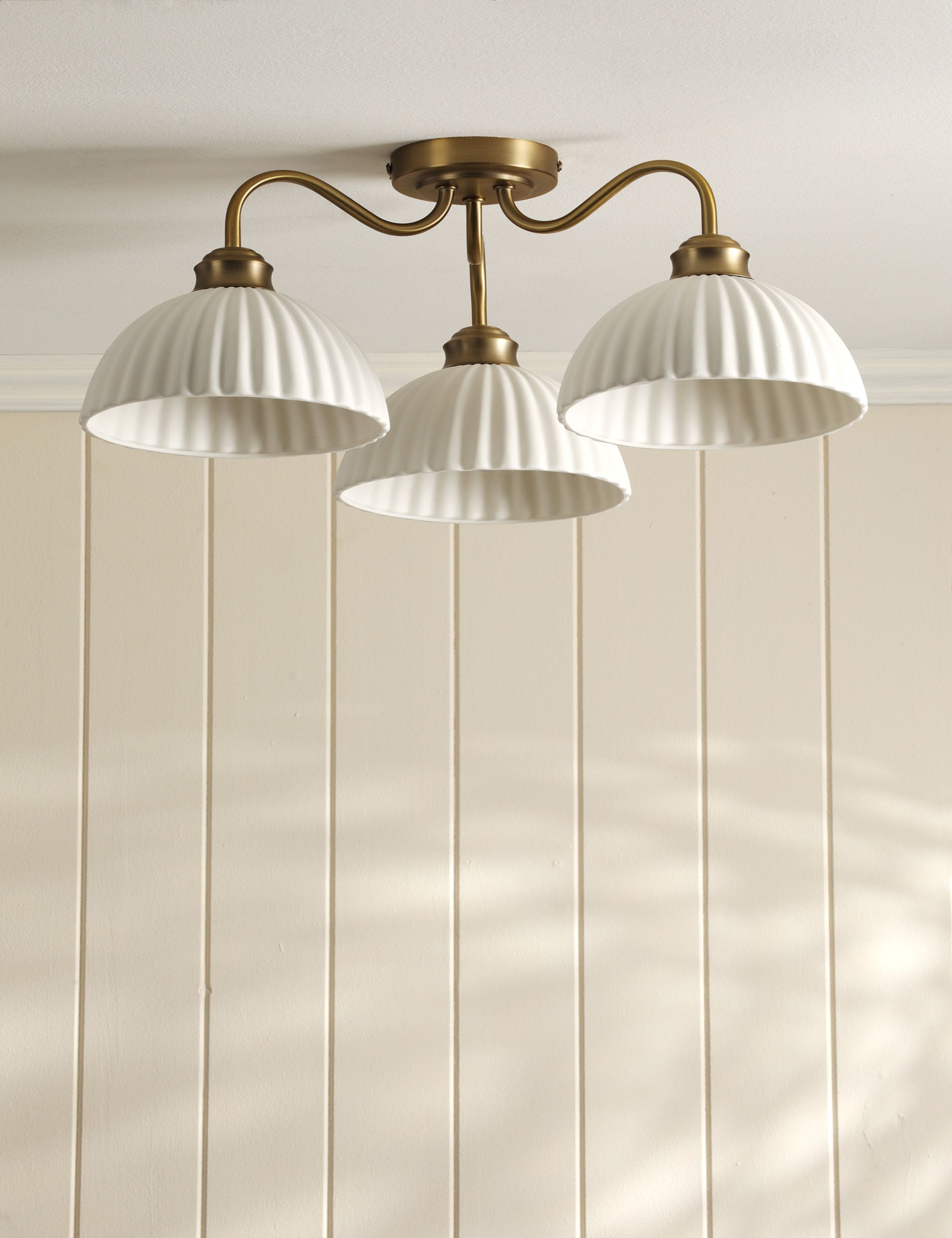 Laura Ashley Durford semi flush ceiling light 48cm, imported from the UK