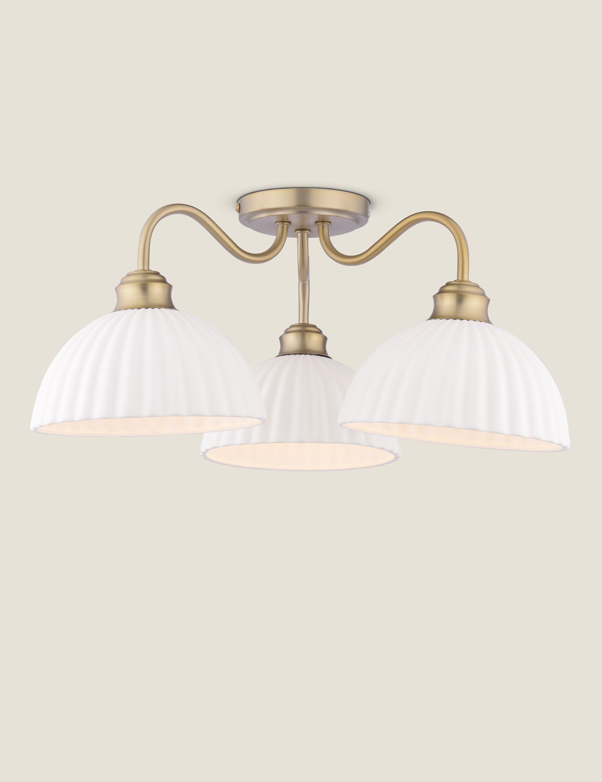Laura Ashley Durford semi flush ceiling light 48cm, imported from the UK