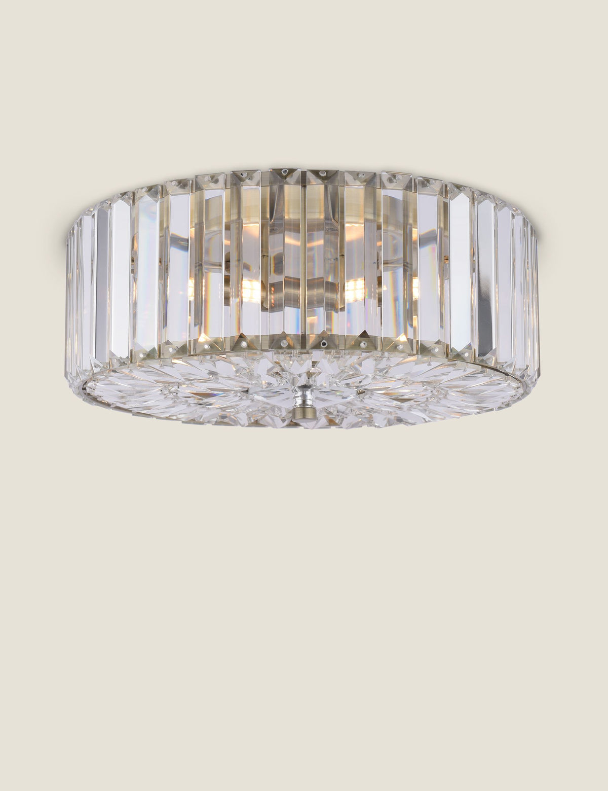 Laura Ashley Fernhurst crystal flush ceiling light, imported from the UK