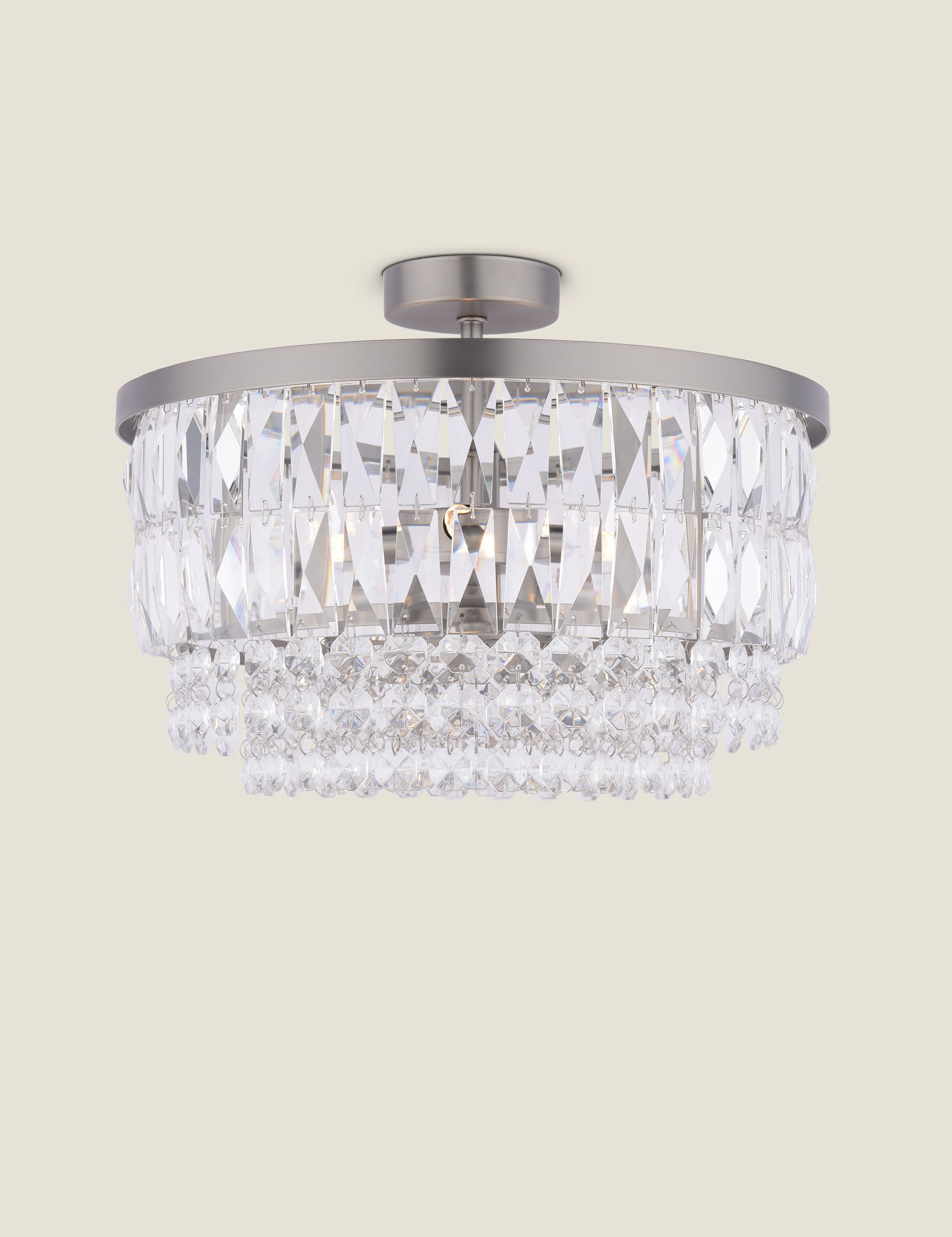 Laura Ashley Rhosill crystal semi flush ceiling light (British brand)