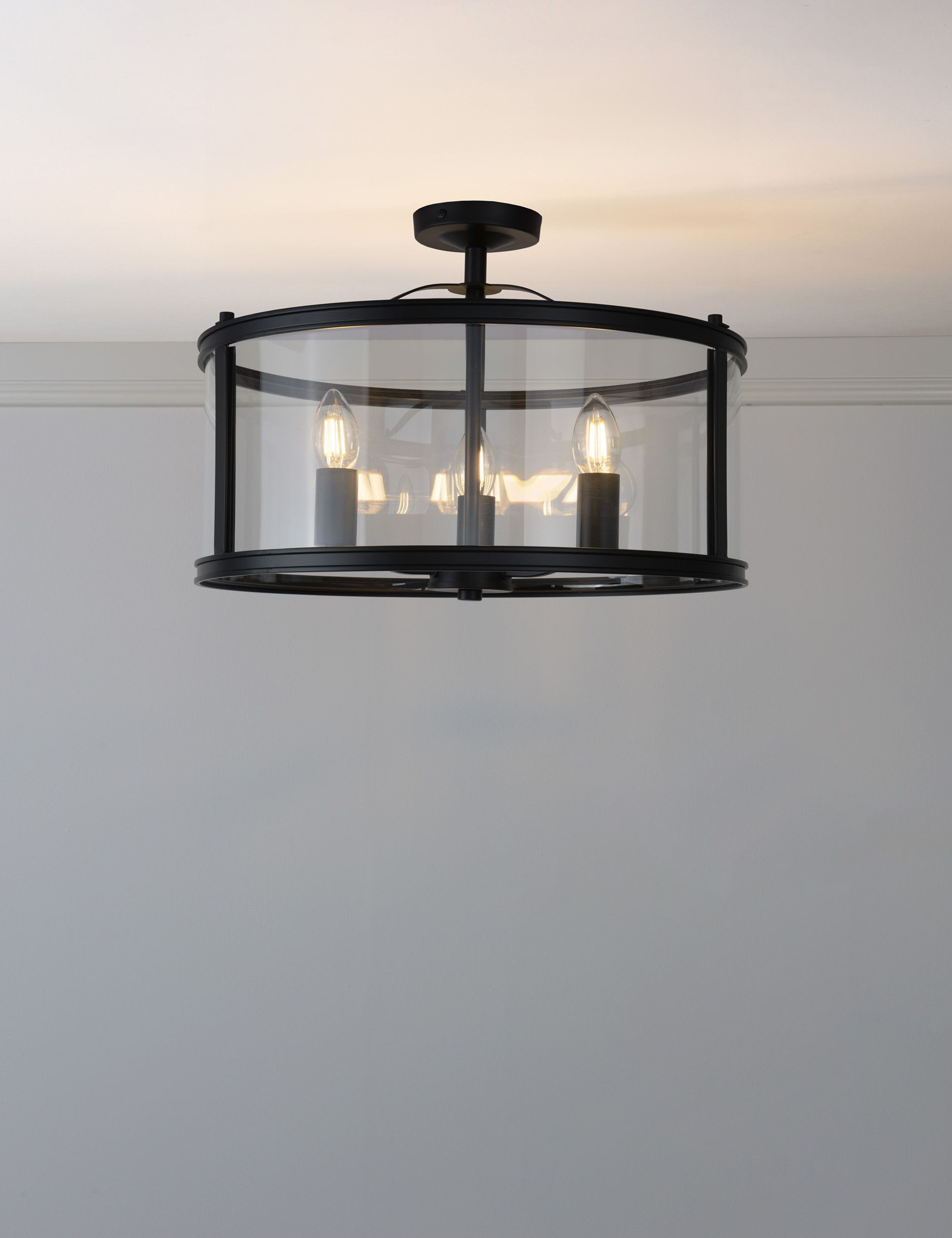 Laura Ashley Harrington 3 light semi flush ceiling light, UK version