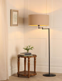 Laura Ashley Marlowe floor lamp polished nickel swing arm (British brand)