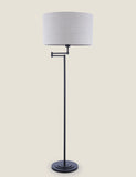 Laura Ashley Marlowe floor lamp polished nickel swing arm (British brand)