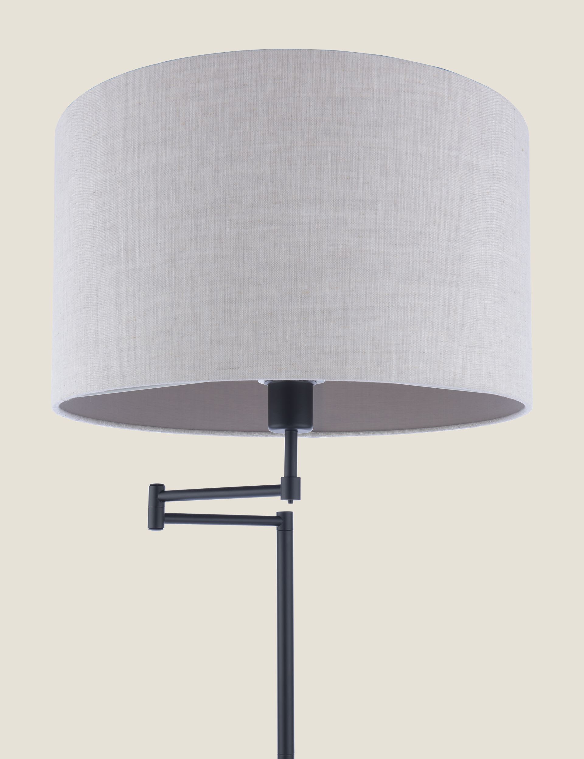 Laura Ashley Marlowe floor lamp polished nickel swing arm (British brand)