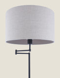 Laura Ashley Marlowe floor lamp polished nickel swing arm (British brand)