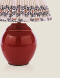 Joules Wentworth ceramic table lamp with pleated fabric shade (British brand)