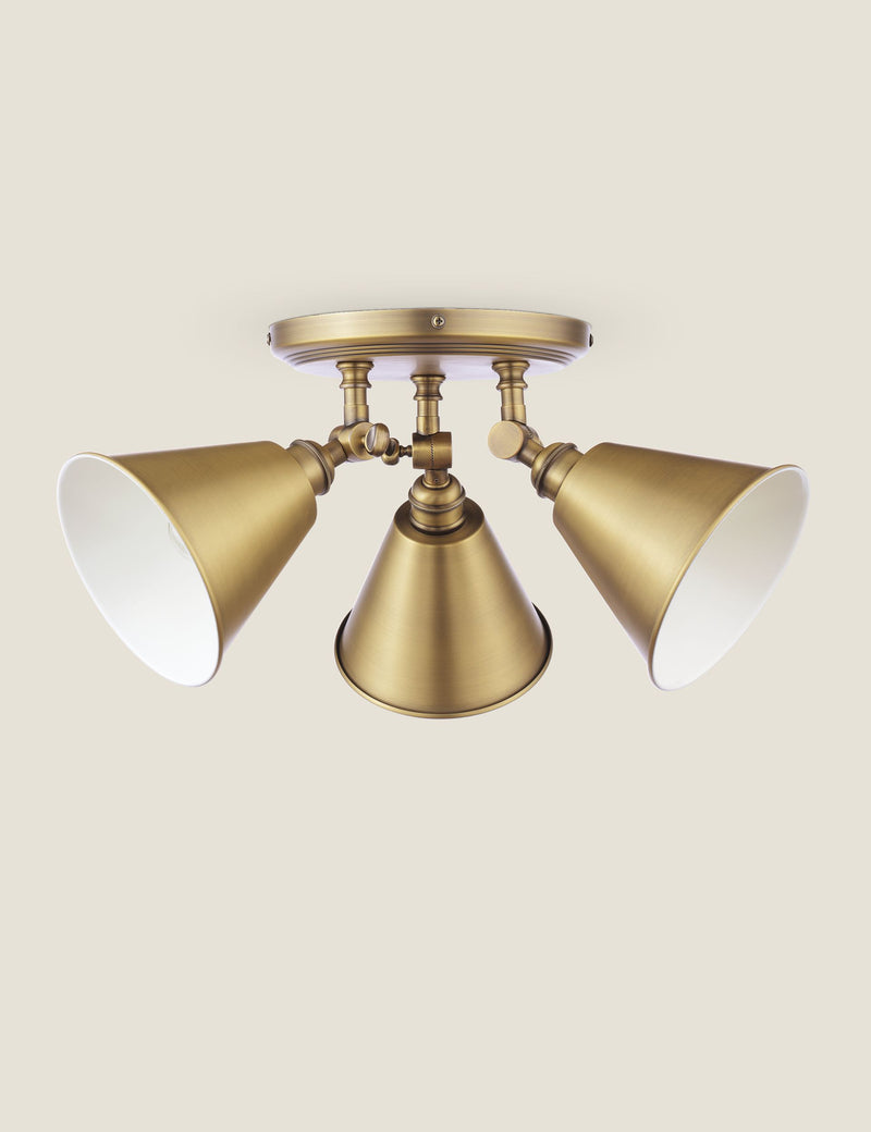 Joules metal 3 light plate spotlight - British product