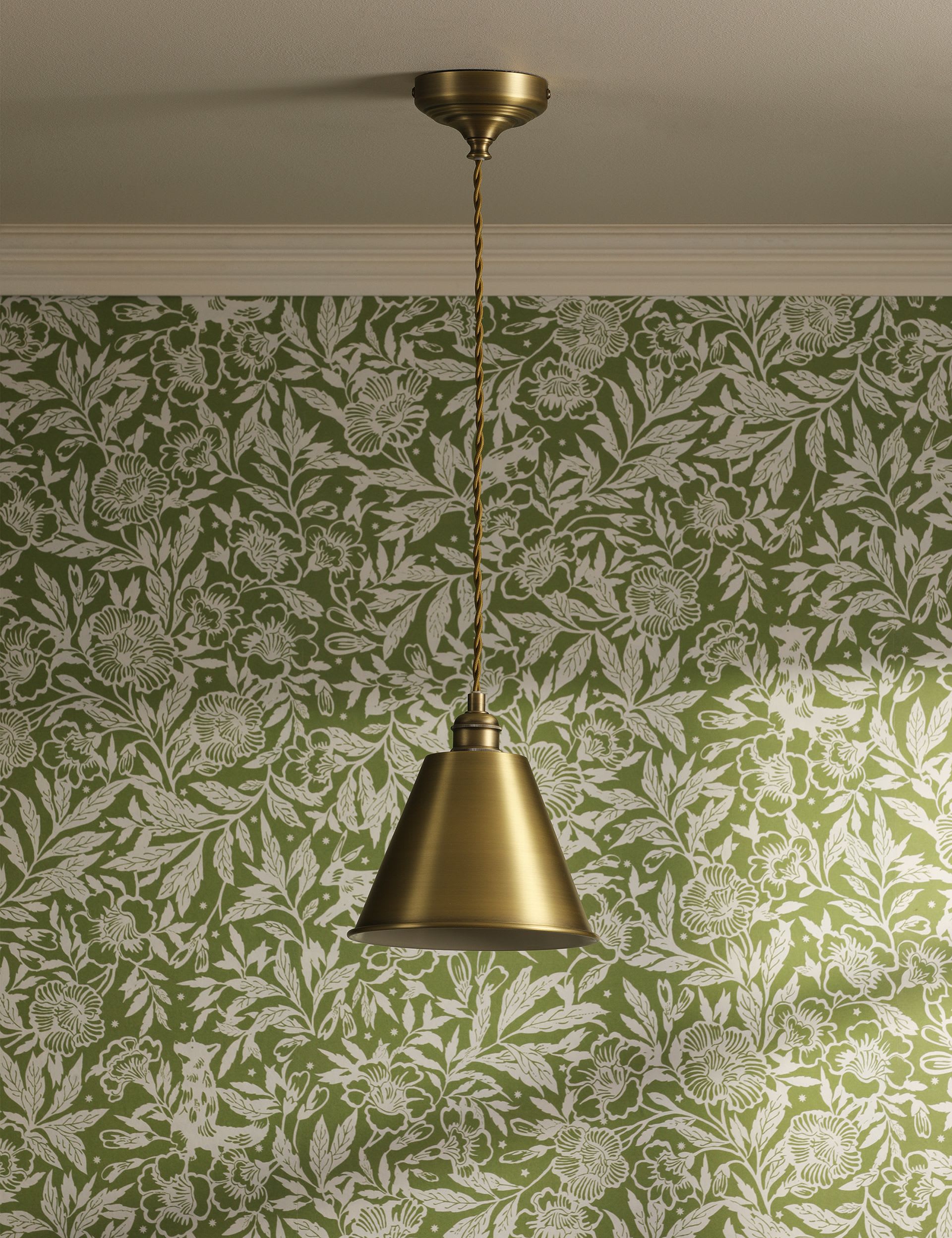 Joules pendant light Wollaton metal antique brass, imported from the UK