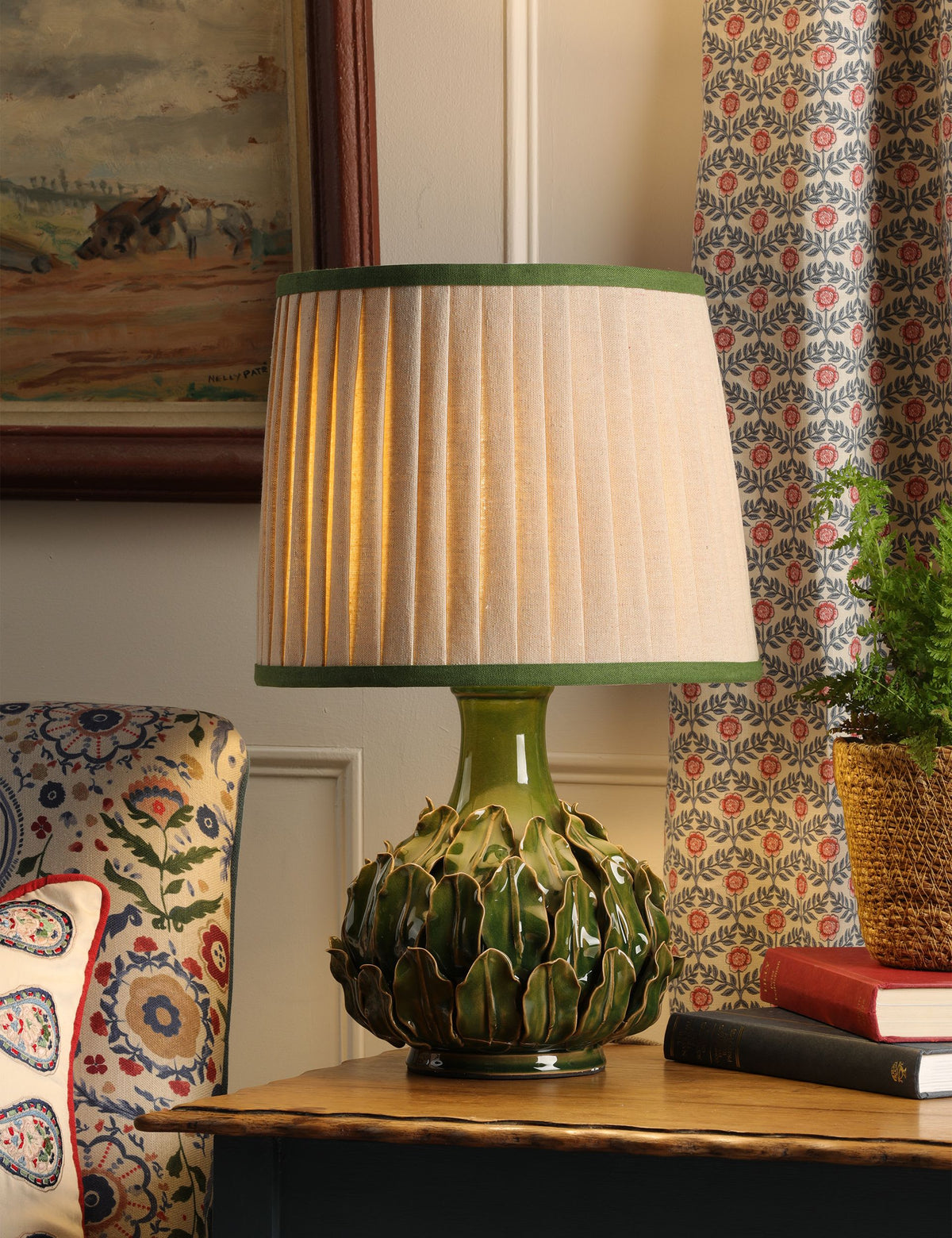 Joules Chatsworth ceramic table lamp, imported from the UK